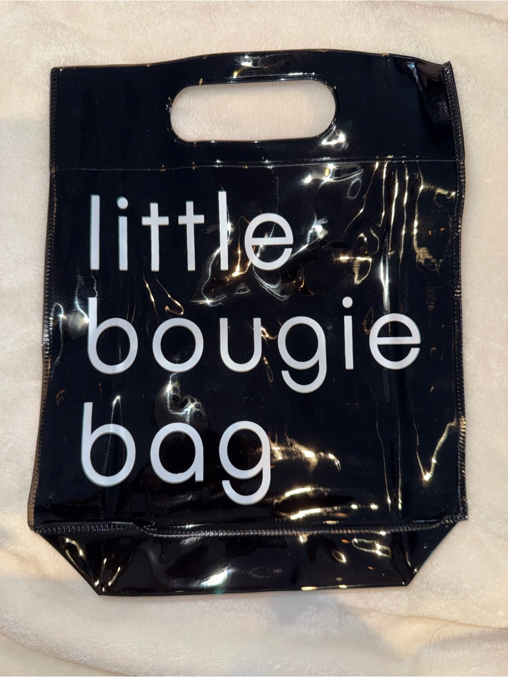 Little Bougie Bag Glossy Black Tote